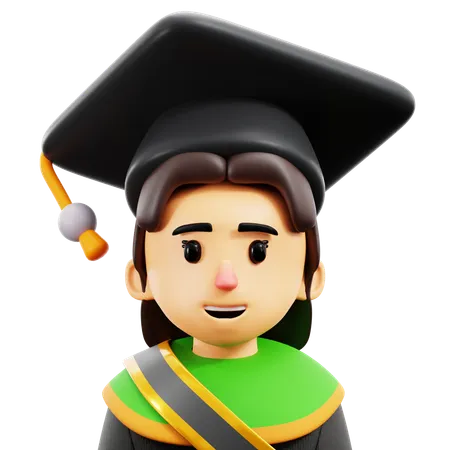 Estudante graduado  3D Icon