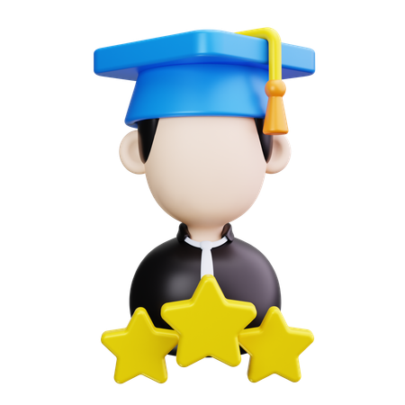 Estudante graduado  3D Icon