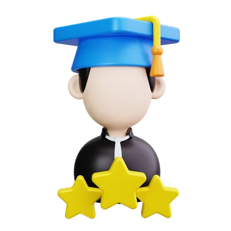 Estudante graduado  3D Icon