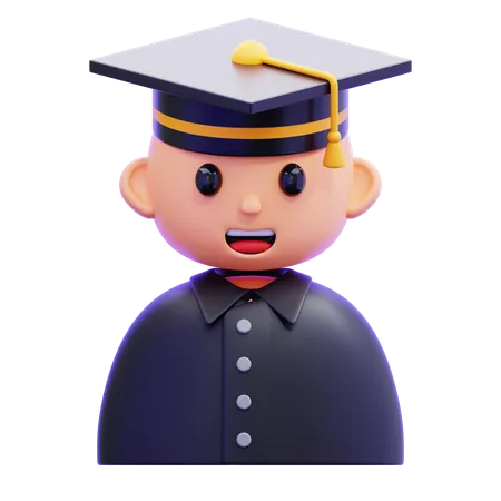 Estudante graduado  3D Icon