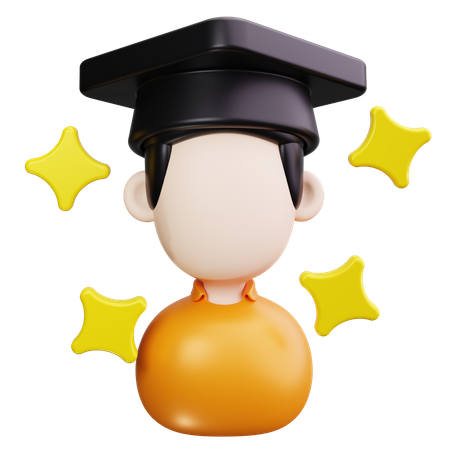 Estudante graduado  3D Icon