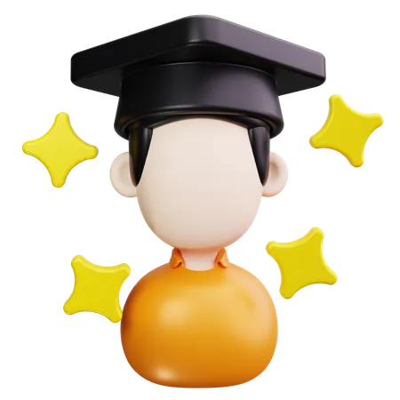 Estudante graduado  3D Icon