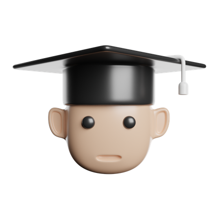 Estudante graduado  3D Icon