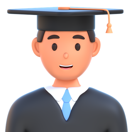 Estudante Graduado  3D Icon