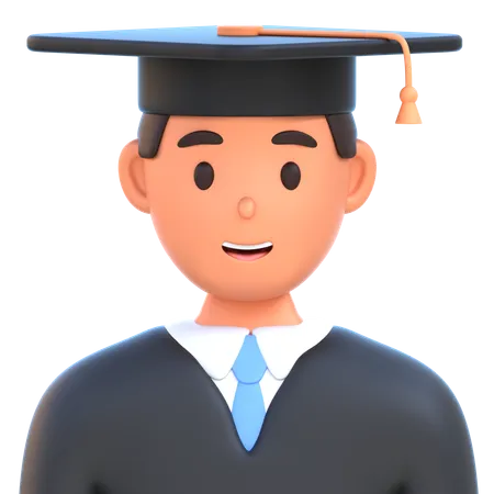 Estudante Graduado  3D Icon