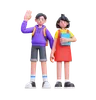 Aluno indo para a escola