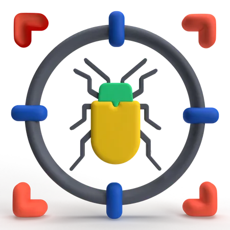 Bug alvo  3D Icon