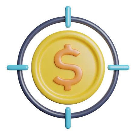 Meta financeira  3D Icon