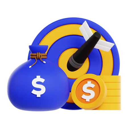 Meta financeira  3D Icon