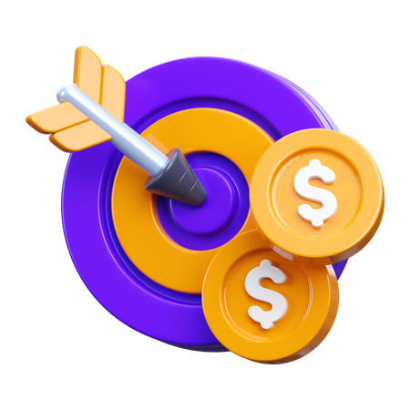 Meta financeira  3D Icon