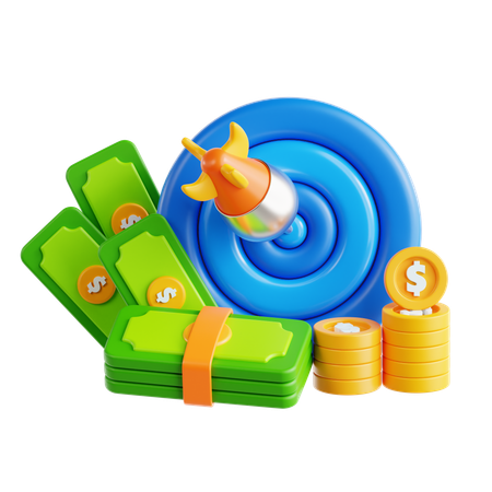 Meta financeira  3D Icon