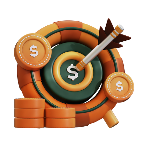 Meta financeira  3D Icon