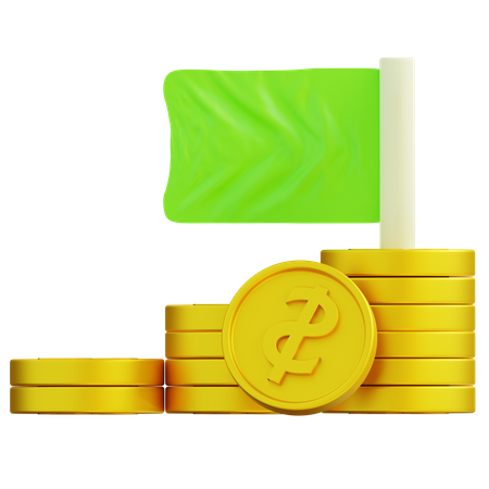 Meta financeira  3D Icon