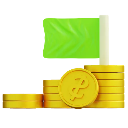 Meta financeira  3D Icon