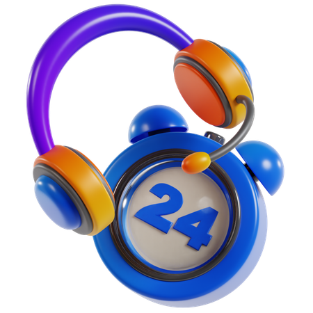 Always Open Support Customer Service  3D Icon