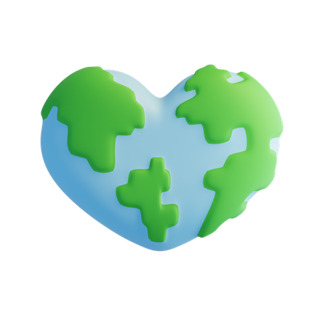 Amar la tierra  3D Icon