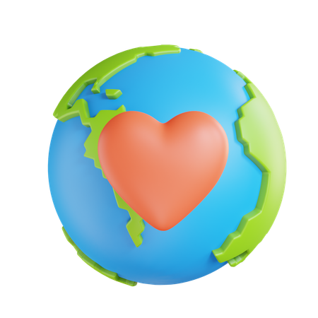 Amar la tierra  3D Icon