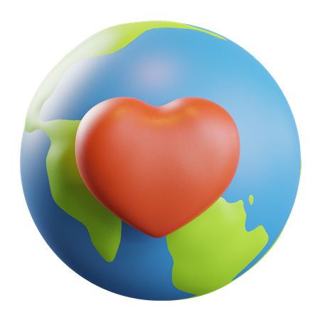 Amar la tierra  3D Icon
