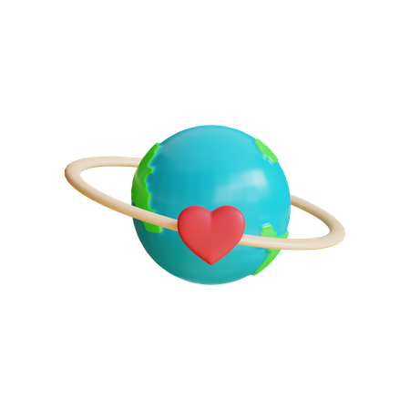 Amar la tierra  3D Icon