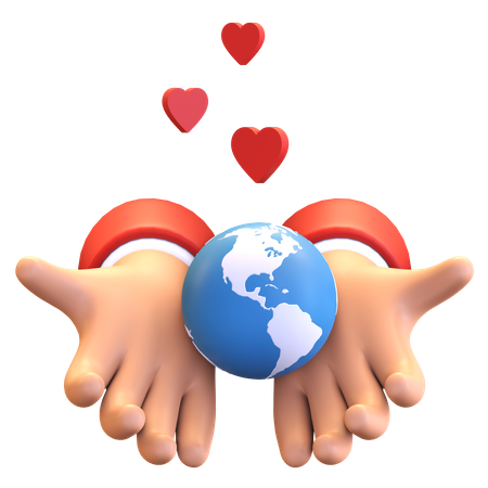 Amar la tierra  3D Icon