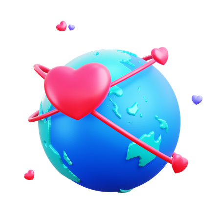 Amar la tierra  3D Icon