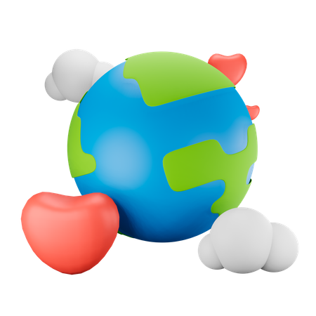Amar la tierra  3D Icon