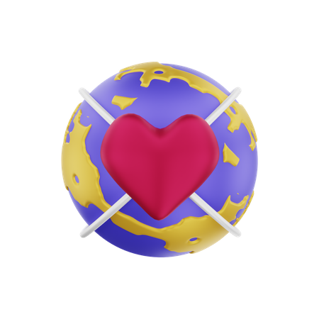 Amar la tierra  3D Icon