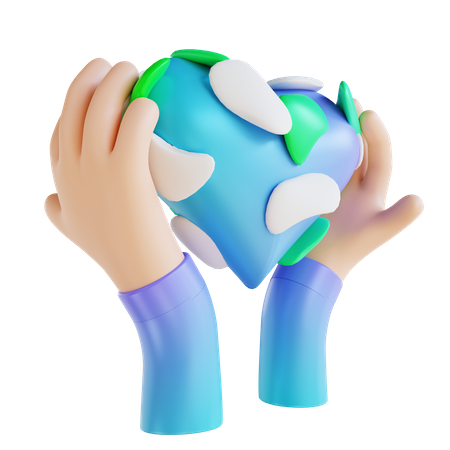 Amar la tierra  3D Icon