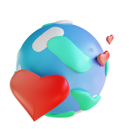 Amar la tierra  3D Icon