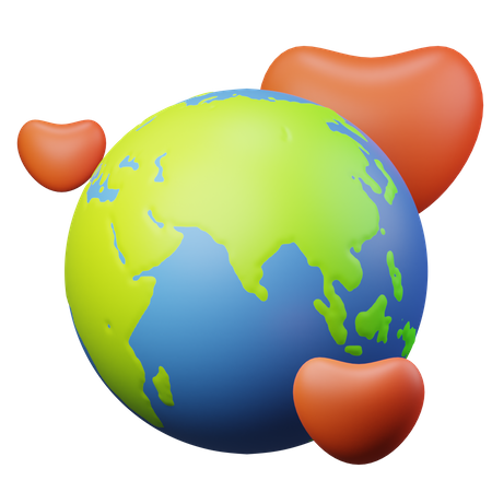 Amar la tierra  3D Icon
