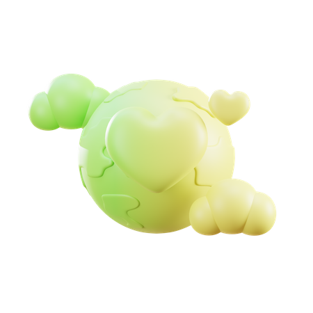 Amar la tierra  3D Icon