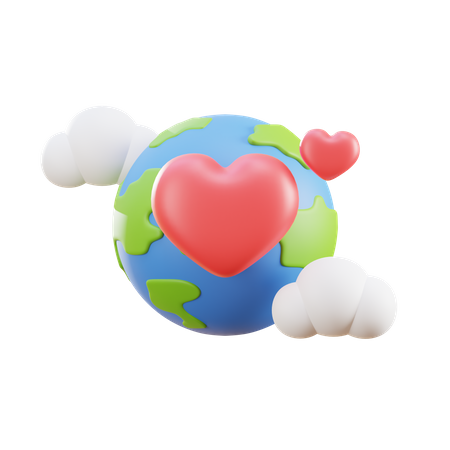 Amar la tierra  3D Icon