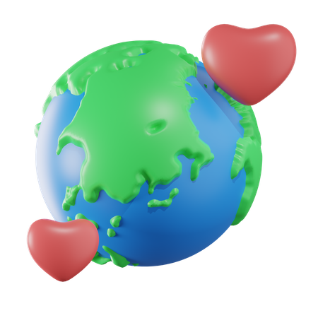 Amar la tierra  3D Icon