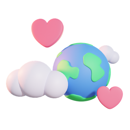 Amar la tierra  3D Icon