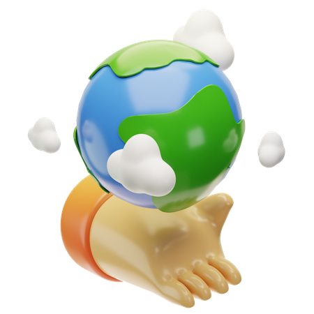 Amar la tierra  3D Icon