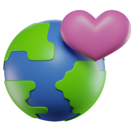 Amar la tierra  3D Icon