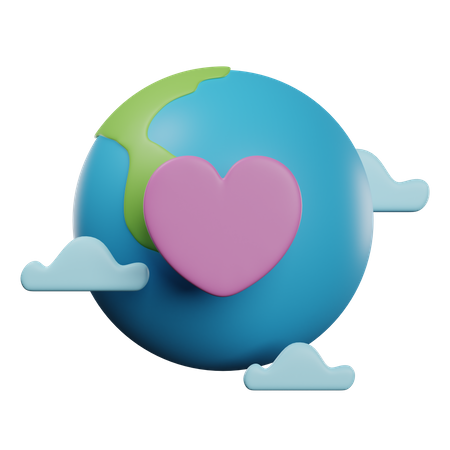 Amar la tierra  3D Icon