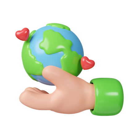 Amar la tierra  3D Icon
