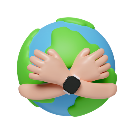 Amar la tierra  3D Icon