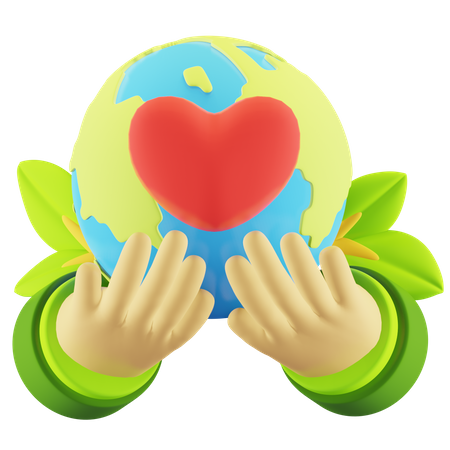 Amar la tierra  3D Icon