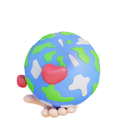 Amar la tierra  3D Icon