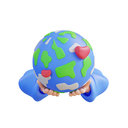 Amar la tierra  3D Icon