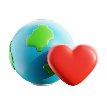 Amar la tierra  3D Icon