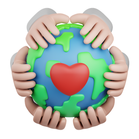 Amar la tierra  3D Icon