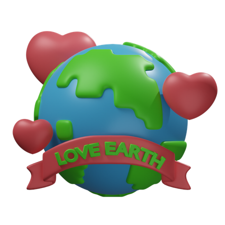 Amar la tierra  3D Icon