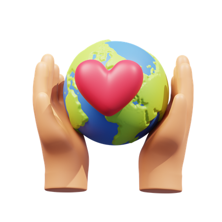 Amar la tierra  3D Icon
