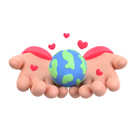 Amar la tierra  3D Icon