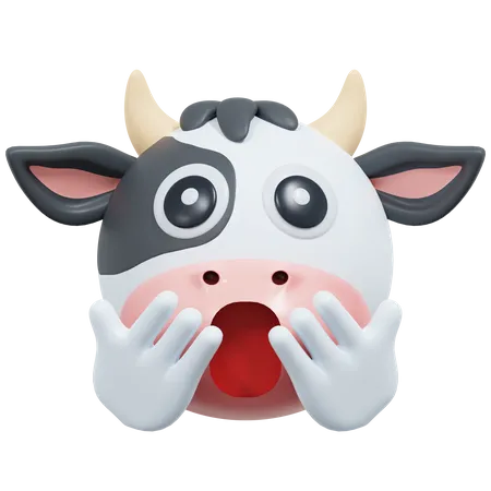 Amazed Cow  3D Icon