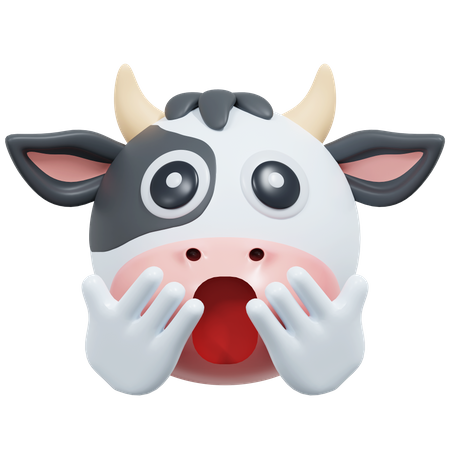 Amazed Cow  3D Icon