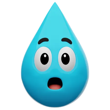 Amazed Water Emoji  3D Icon